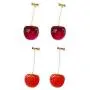 ONEYIM 3D Red Cherry Drop Earrings Cute Fruit Gold Dangle Earrings Charm Jewelry Gift Earrings for Women Girls ONEYIM 3D Red Cherry Drop Earrings Cute Fruit Gold Dangle Earrings Charm Jewelry Gift Earrings for Women Girls