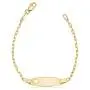 Kooljewelry 14k Yellow Gold Cable Link Baby ID Bracelet with Heart (5.5 inch) Kooljewelry 14k Yellow Gold Cable Link Baby ID Bracelet with Heart (5.5 inch)