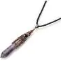 Ylwjewelry Chakra Stone Pendant Necklace,Natural Gemstone Crystals Bronze Hexagonal Pointed Necklaces for Women Men Hand Made Exquisite Elegant Unisex Pendant Necklace