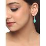 YoTreasure 1.61'' Larimar Blue Topaz Solid 925 Sterling Silver Dangle Earrings