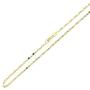 14K Solid Gold 2.0MM Diamond Cut Mirror Chain Necklace -Choose Your Color - Unisex Sizes 16''-30''