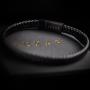 LUXAR Men’s Genuine Interwoven Black Leather Braided Bracelet | Brushed Black/Brushed Stainless Steel Magnetic Clasp | Male Jewelry