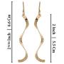 Stera Jewelry 925 Sterling Silver or 14k Gold-Filled Womens Curved Twist or Curls Dangle Earrings