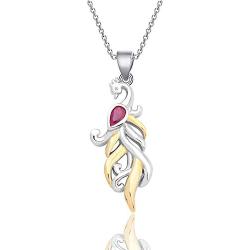 WUSUANED Phoenix Bird Necklace Fire Bird Necklace Inspirational Jewelry Gift for Women