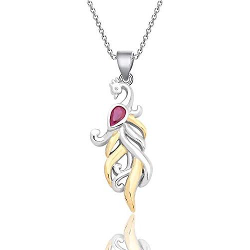 WUSUANED Phoenix Bird Necklace Fire Bird Necklace Inspirational Jewelry Gift for Women