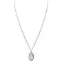 Rosemarie Collections Pewter Religious Saint Medal Oval Pendant Necklace, 24'' Rosemarie Collections Pewter Religious Saint Medal Oval Pendant Necklace, 24''
