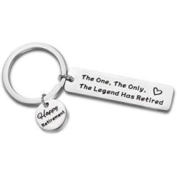 AKTAP Coworker Retirement Gift Going Away Keychain The One The Only The Legend Has Retired Retiring Gag Gift