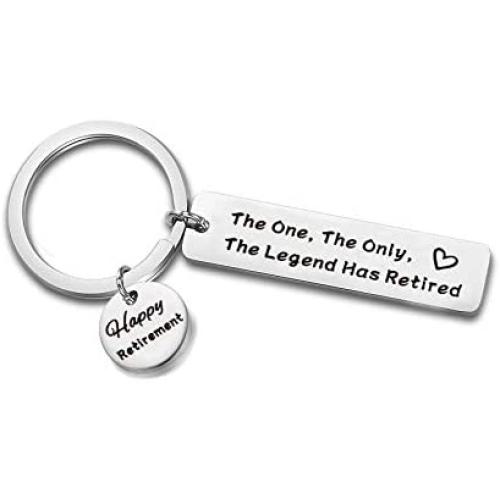 AKTAP Coworker Retirement Gift Going Away Keychain The One The Only The Legend Has Retired Retiring Gag Gift