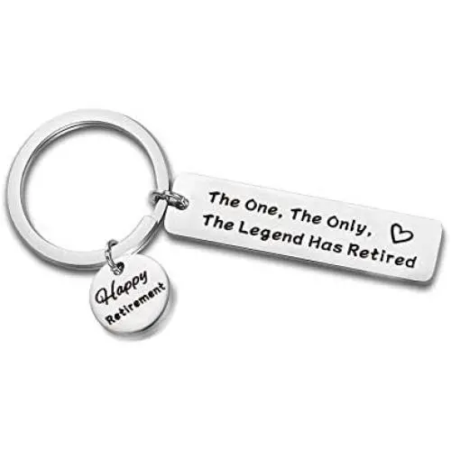 AKTAP Coworker Retirement Gift Going Away Keychain The One The Only The Legend Has Retired Retiring Gag Gift AKTAP Coworker Retirement Gift Going Away Keychain The One The Only The Legend Has Retired Retiring Gag Gift