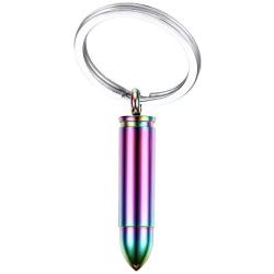 Custom Personalized Stainless Steel Bullet Urn Keychain Keyring Ashes Memories Keychain for Men Boy Women Army Police Gift