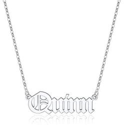 Yoosteel Custom Name Necklace Personalized, Dainty Silver Customized Nameplate Necklace Stainless Steel Personalized Initial Name Necklace Custom Jewelry Gifts for Women Gothic Font Style