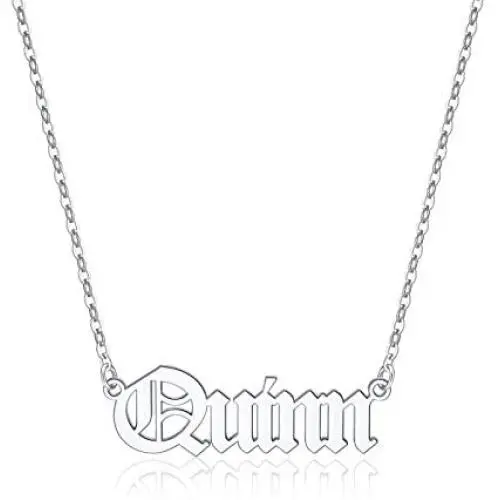 Yoosteel Custom Name Necklace Personalized, Dainty Silver Customized Nameplate Necklace Stainless Steel Personalized Initial Name Necklace Custom Jewelry Gifts for Women Gothic Font Style Yoosteel Custom Name Necklace Personalized, Dainty Silver Customized Nameplate Necklace Stainless Steel Personalized Initial Name Necklace Custom Jewelry Gifts for Women Gothic Font Style
