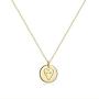 Befettly Hand Gestures Pendant Necklace 14K Gold Plated Personalized Disk Friendship Cute Necklace for Women