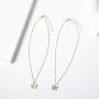 Jeweful Butterfly Necklace Y Pendant Simple Cute Necklaces Long Multilayer Chain Fashion Jewelry Women Girls Gift for Her