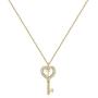 MONOZO Initial Necklace for Women Gold, 14K Gold Plated Letter Charm Necklaces Cubic Zirconia Pendant Key Initial Necklace for Women Her Teen Girls Birthday