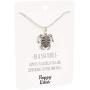 Happy Kisses Sea Turtle Necklace for Women - Tribal/Native Black and Silver Pendant – Cute Message Card About Floating at Sea – Great Gift for Girls and Kids– 18” Chain