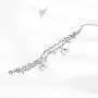 TIESLONG Jewelry Pendant Charm Dainty Bracelets for Women Fashion Personalized Gorgeous Stainless Steel Double Layered Chain Adjustable Size Cute Trendy Aesthetic Bracelet for Girls