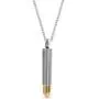 Bling Jewelry Biker Gun Bullet Pendant Necklace for Men Gift for Hunter Silver Tone Stainless Steel Bling Jewelry Biker Gun Bullet Pendant Necklace for Men Gift for Hunter Silver Tone Stainless Steel