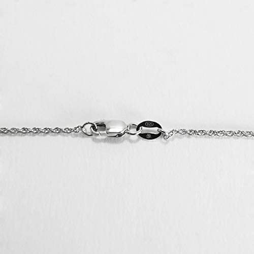 Belinda Jewelz 925 Sterling Silver stamped Loose Rope Chain Necklace 1.35 mm in width, Round Flexible Necklace 16-24inch in Length