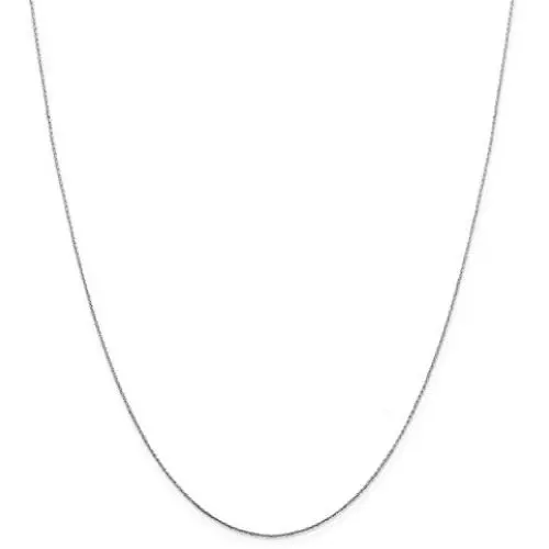 Solid 925 Sterling Silver .6mm Round Box Chain Necklace Solid 925 Sterling Silver .6mm Round Box Chain Necklace