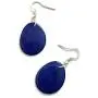 Tagua Earrings in Blue, Vegetable Ivory Dangle Earrings TAG272, Organic Earrings, Tagua Earrings Royal Blue