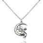Quan Jewelry Handcrafted Grandmother Granddaughter Pendant Necklace, I Love You to the Moon and Back!, Meaningful Gifts from Grandmother, Inspirational Quote Greeting Card