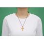 Simple Natural Olive Wood Cross Pendant Necklace for Men Women Children Kids Boy Girl Gift Necklace Wooden Car Rearview Mirror Pendant