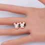 WSNANG Tiny Cute Rabbit Necklace Earring Set Bunny Earrings Pet Lover Gift