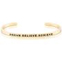 MantraBand Bracelet - Dream Believe Achieve - Inspirational Engraved Adjustable Mantra Band Cuff Bracelet - Silver, Gold, Rose Gold - Gifts for Women