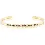 MantraBand Bracelet - Dream Believe Achieve - Inspirational Engraved Adjustable Mantra Band Cuff Bracelet - Silver, Gold, Rose Gold - Gifts for Women