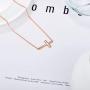 WINNICACA s925 Sterling Silver Simple Sideways Cross Choker Necklace Dainty Jewelry for Women Men Teens Mothers Day Birthday Nurses Day Christmas Gifts , 14 inches to 16 inches