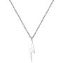 Amaxer Minimalist Hip Pop Razer Blade Flash Geometry Pendant Necklace Simple Punk Rock Unisex Jewelry