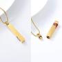 Gold Cremation Jewelry for Ashes Necklace Stainless Steel Crystal Bar Charm Urn Pendants Ashes Cube Memorial Keepsake Jewelry