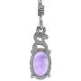 Silvershake Petite Oval Shape 7x5mm Natural African Amethyst 925 Sterling Silver Victorian Style Dangle Earrings