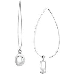 Silpada Wire Drop Earrings in Rhodium-Plated Sterling Silver
