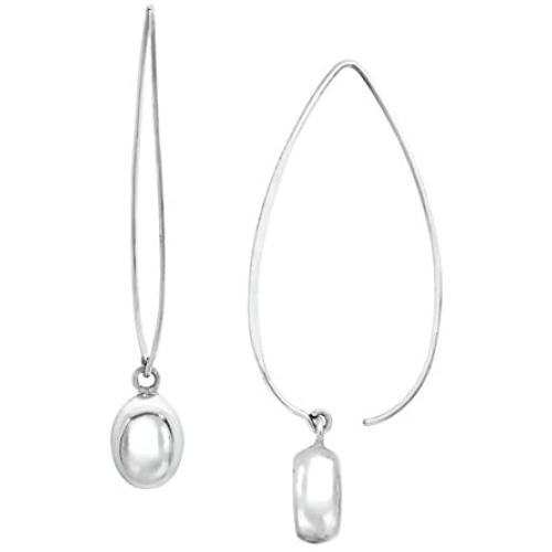Silpada Wire Drop Earrings in Rhodium-Plated Sterling Silver