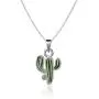 Dayna Designs Cactus Pendant Necklace - Enamel - Sterling Silver Jewelry Small for Women/Girls Dayna Designs Cactus Pendant Necklace - Enamel - Sterling Silver Jewelry Small for Women/Girls