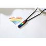 AIKESIWAI Lesbian Necklace,Lesbian Stuff,Pride Rainbow Necklace, Rainbow Rectangular Pendant, Stainless Steel Rainbow Necklace, LGBT Pendant, Gay and Lesbian Pride Pendant