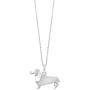 Boma Jewelry Sterling Silver Origami Dachshund Wiener Dog Necklace, 18 Inches