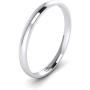 LANDA JEWEL Solid 10k White Rose Yellow Gold 2mm Light Court Shape Comfort Fit Polished Wedding Ring Plain Band