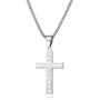 Starmond Cross Necklace for Men Stainless Steel Crucifix Bible Prayer Pendant 24'' Chain