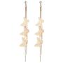Cute Long Tassel Butterfly Earrings for Women Girls Gold Butterfly Crystal Dangle Drop Earrings Jewelry