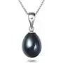 Drop-shape Black Freshwater Cultured Pearl Pendant Necklaces for Women 16-18 Inch AAA Silver Necklace Pendants - Orien Jewelry Drop-shape Black Freshwater Cultured Pearl Pendant Necklaces for Women 16-18 Inch AAA Silver Necklace Pendants - Orien Jewelry