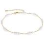 Kyerlyn Dainty Simple Chain Ankle Bracelet for Women 18k Gold/Silver Plated Summer Beach Beaded Moon Figaro Satellite Cuban Pearl Flat Marina Adjustable Anklet for Women Girl Teen Fashion Jewelry Gift