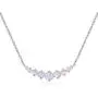 Barzel 18K White Gold Plated or Rose Gold Plated Created White Opal Graduated Necklace Barzel 18K White Gold Plated or Rose Gold Plated Created White Opal Graduated Necklace