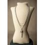 Sarah Womens Layered Pearl Fashion Lanyard with Tassel Pendant