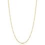 Kooljewelry Yellow Gold Plated Sterling Silver 1 mm Twisted Curb Chain Necklace
