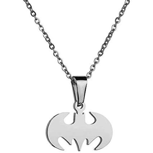 RZCXBS Womens Men Lightweight Surgical Stainless Steel Bat Man Necklace Charm Batman Insect Necklace