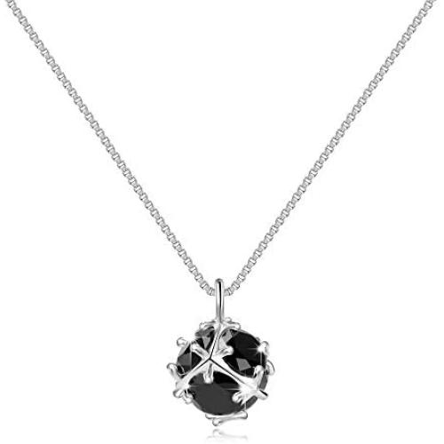 ZRU Dainty Necklace for Women, 18K Rose Gold/Gold/White Gold Plated Simple Pendant Necklace with Cubic Zirconia, Valentines Day Gift Birthday Gifts for Teen Girls Girlfriend Wife Her