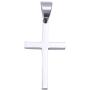 Double Rainbow Jewelry 18''-36'' Mens Stainless Steel Unisex Silver Plain Cross Pendant 6MM Figaro Chain Necklace Link